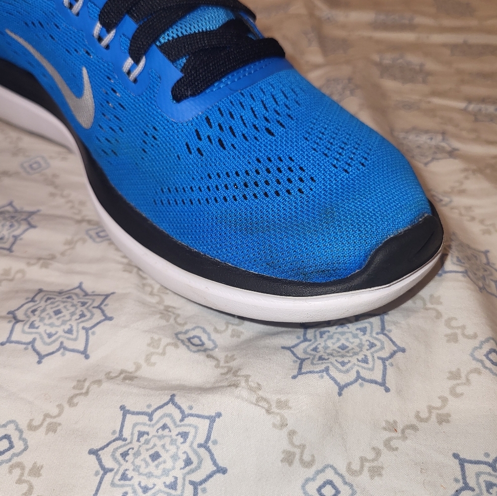 SOLD!!!!Nike Flex 2016 RN Mens Size 7.5 Blue Athletic Running Shoes Sneakers - Picture 4 of 11